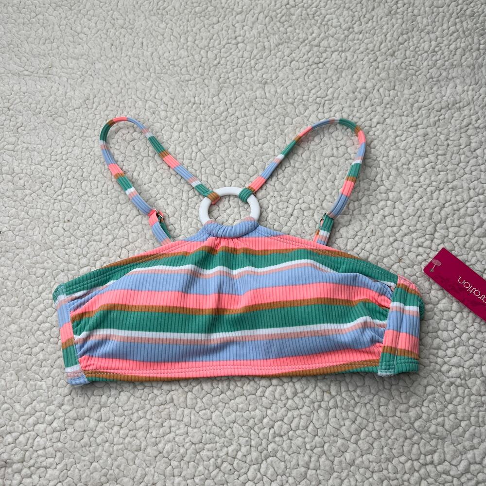 Xhilaration Blue Green Orange Bikini Top Small